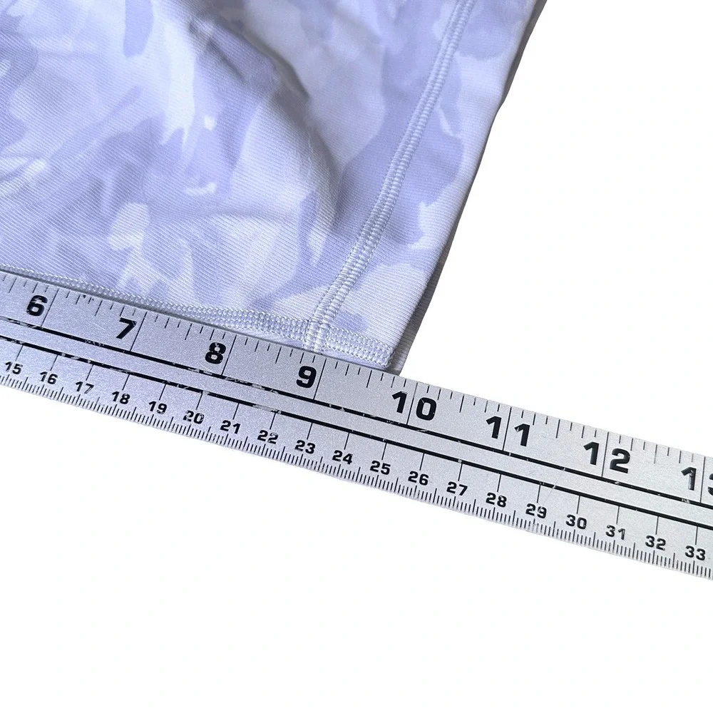 Lululemon Wunder Under Short 10 Camo Gray White Size 14 W7BO6S Athleisure Active - Picture 8 of 8